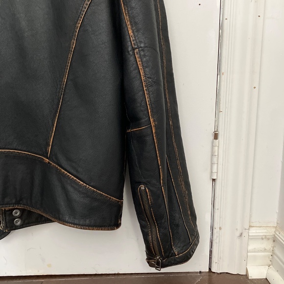 Danier Brown Moto Leather Jacket - Picture 3 of 8